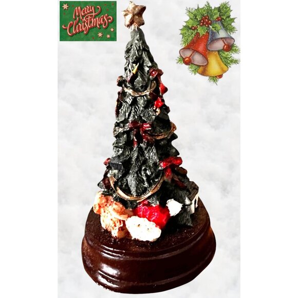 VTG Gift Collection Holiday Figurine Christmas Tree New Puppy Deer Teddy Bear - Picture 5 of 12